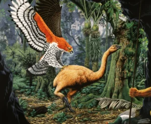 Early human settlers would have witnessed massive Haast’s predating on giant moas